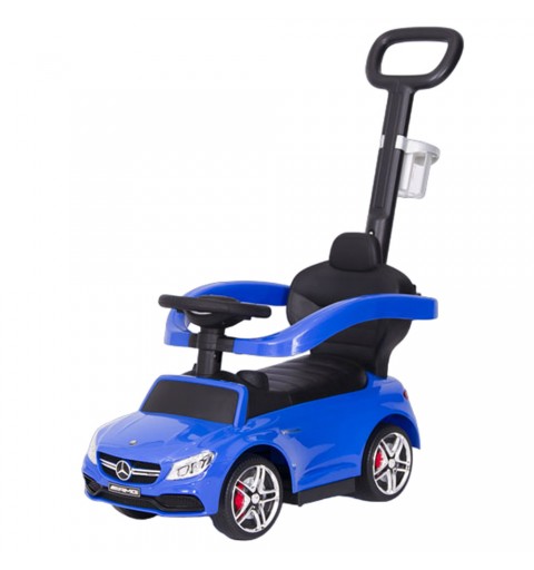 Mercedes Amg C63 - jeździk dla dziecka z pchaczem | Niebieski